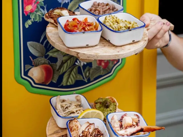 Italian fish and vegetable tapas served for aperitivo at Nino Fresco